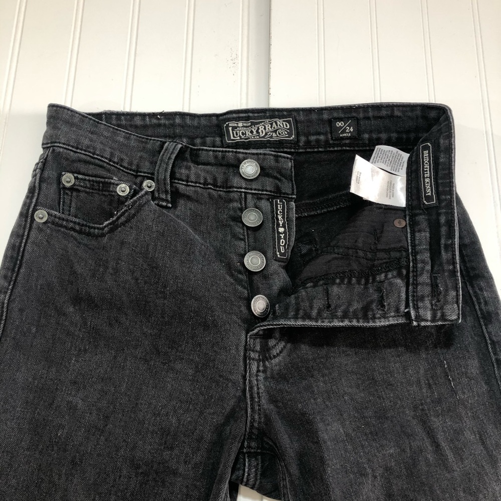 Lucky Brand Bridgette Skinny Ankle Black Jeans 00